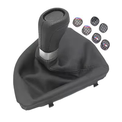 comprar Manípulo da alavanca de câmbio de 5/6 velocidades com capa de bota para BMW E81 E82 E87 E88 GEAR KNOB Fabricação em linha